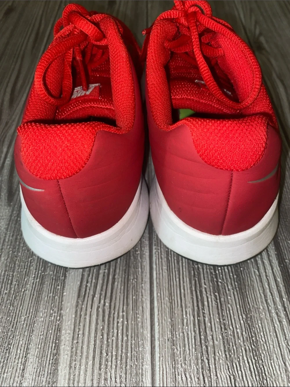 Nike Red and White Running Sneakers Size 5Y